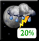Slight Chance Thunderstorms. Chance for Measurable Precipitation 20%