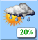 Slight Chance Showers. Chance for Measurable Precipitation 20%