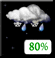 Rain/Snow. Chance for Measurable Precipitation 80%