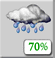 Rain Likely. Chance for Measurable Precipitation 70%