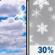 Wednesday: Mostly Cloudy then Chance Rain And Snow Showers