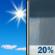 Saturday: Sunny then Slight Chance Rain Showers