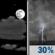 Monday Night: Partly Cloudy then Chance Showers And Thunderstorms